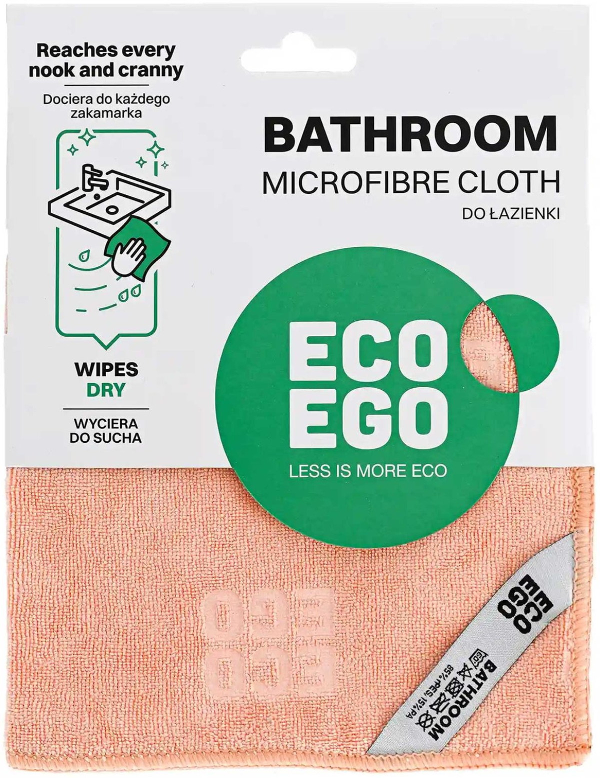 Почистващ продукт York Кърпа Eco Ego Bathroom, микрофибърна, 40 х 40 cmна ниска цена с бърза доставка - BestPC.BG