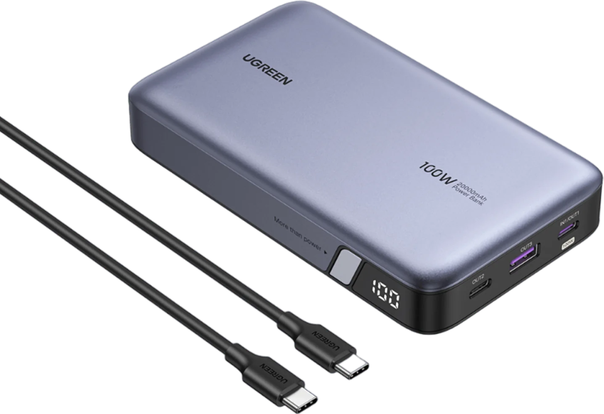 Външна батерия Външна батерия Ugreen Nexode 20000mAh 100W UG25188на ниска цена с бърза доставка - BestPC.BG