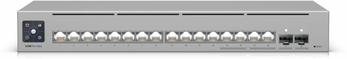 Комутатор/Суич Ubiquiti UniFi Switch Pro Max 16, 16-портов гигабитов комутаторна ниска цена с бърза доставка - BestPC.BG