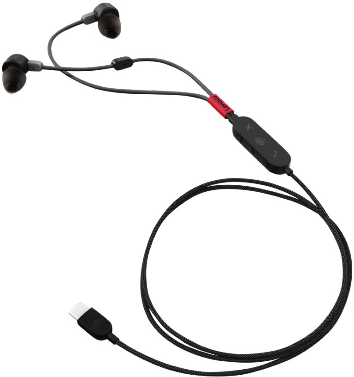 Слушалки LENOVO Go Headset in-ear wired active noise cancelling USB-C thunder black Certified for Skype for Business Certified for MS Teamsна ниска цена с бърза доставка - BestPC.BG