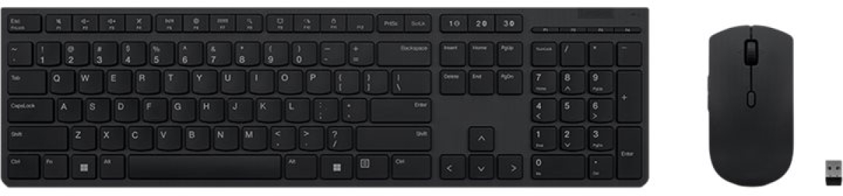 LENOVO Професионална безжична акумулаторна клавиатура и мишка, US Englishна ниска цена с бърза доставка - BestPC.BG