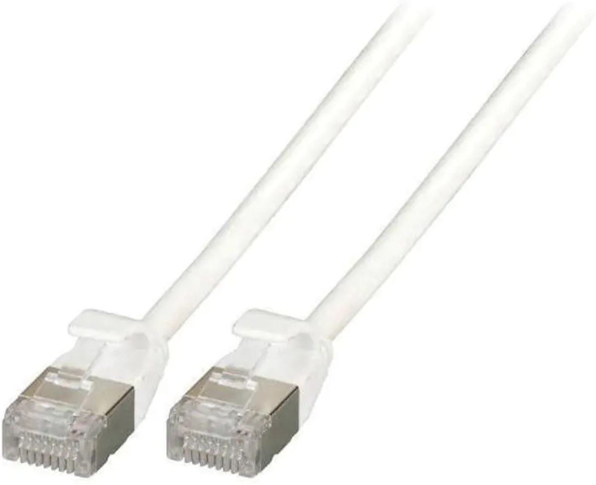 RJ45 плоска пач корда категория 6a, U-FTP, бяла, EFBна ниска цена с бърза доставка - BestPC.BG