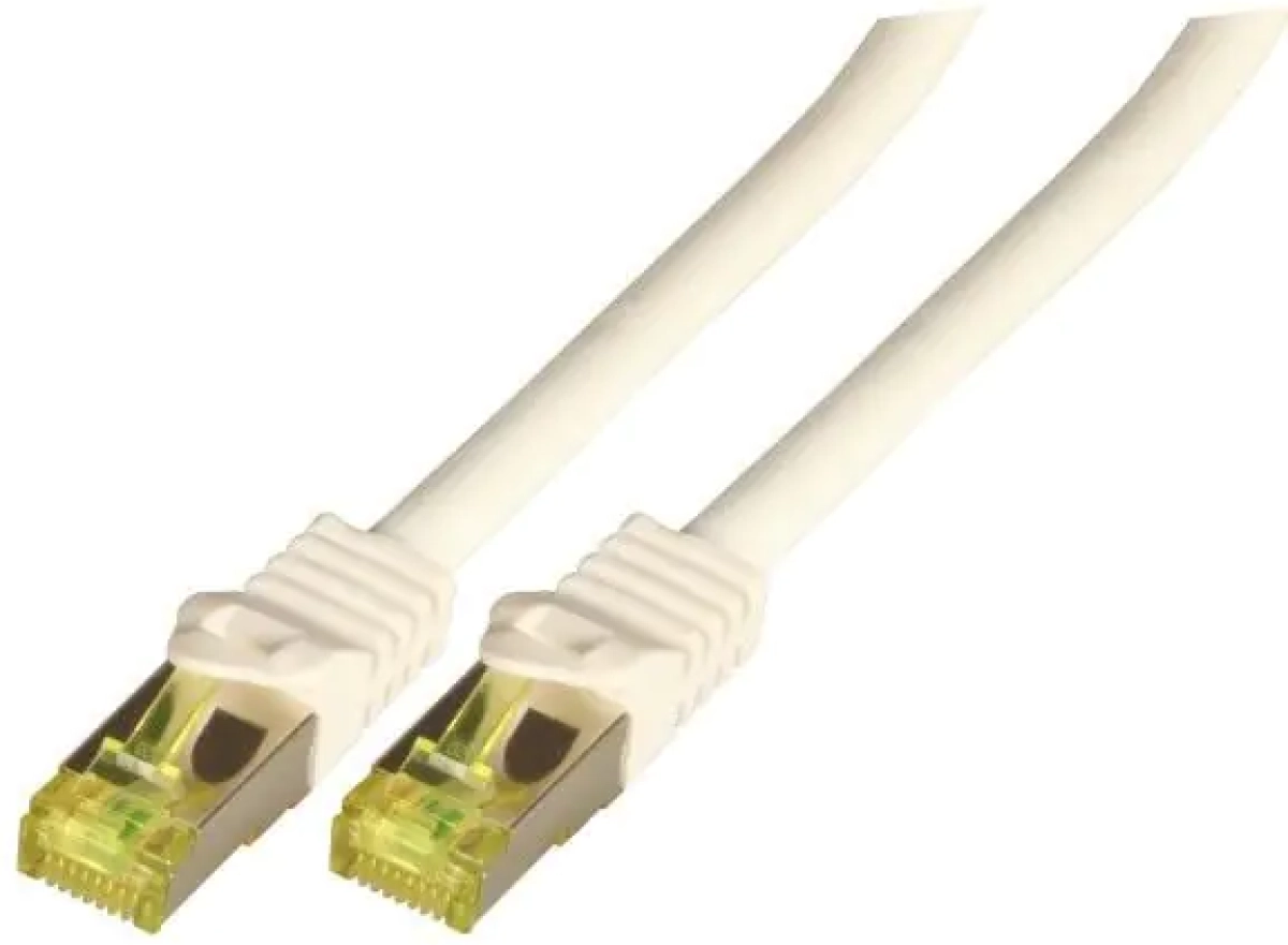 RJ45 Пач корда S-FTP, кат. 6A, LSZH, кат. 7 Raw cable, бяла — 1 метърна ниска цена с бърза доставка - BestPC.BG