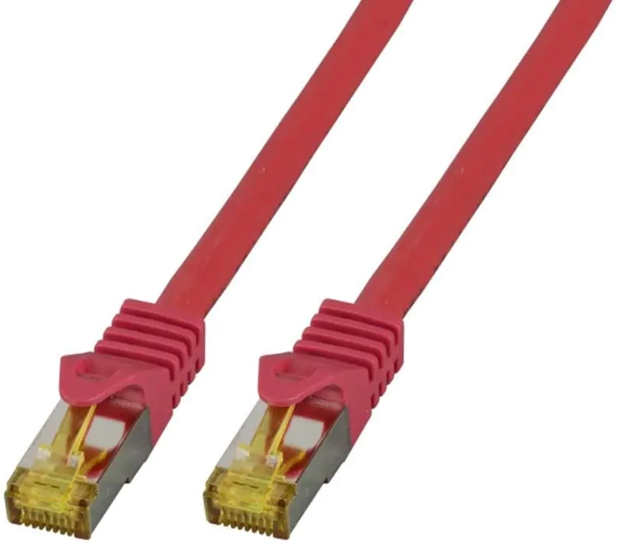 RJ45 Пач корда S-FTP, кат. 6A, LSZH, кат. 7 Raw cable, червена — 1 метърна ниска цена с бърза доставка - BestPC.BG