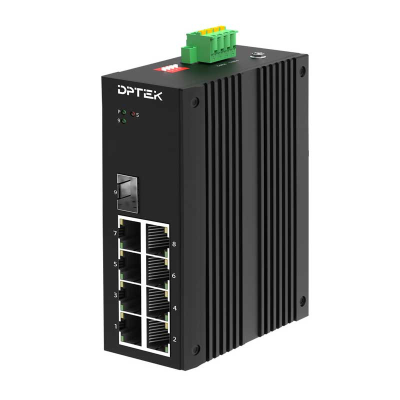 Комутатор/Суич DPTEK DK3110I-8T, 8х 10-100-1000 RJ45, 1х 1000Base-X SFP, PoE 5W, 23.8 Mppsна ниска цена с бърза доставка - BestPC.BG