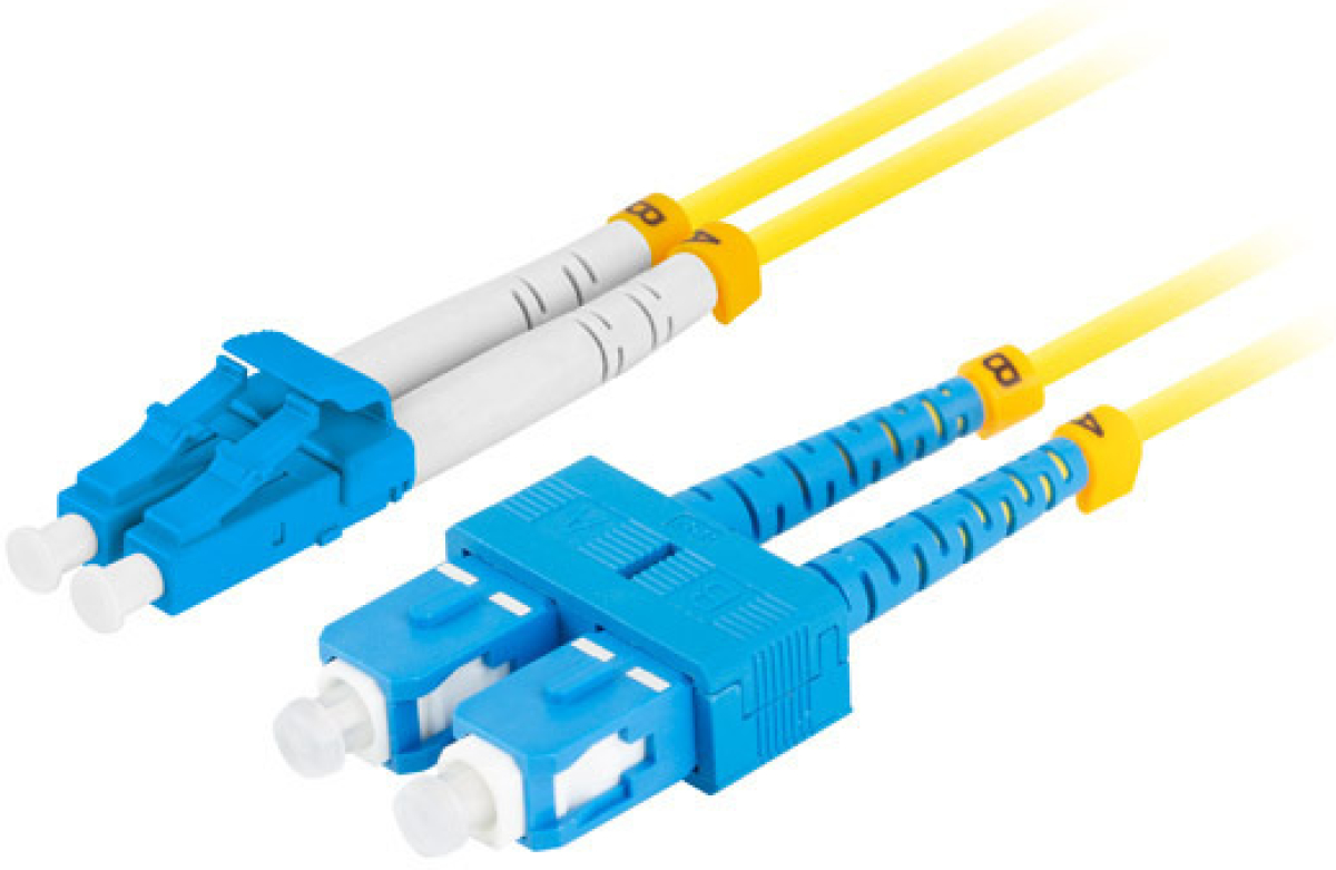 Оптична пач корда LC-UPC-SC-UPC, дуплекс, сингъл мод OS2, 3 мм армиран оптичен пач кабел — 3 метрана ниска цена с бърза доставка - BestPC.BG