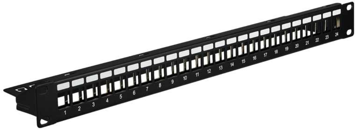 Празен пач панел 19" 1U, 24-порта, черенна ниска цена с бърза доставка - BestPC.BG