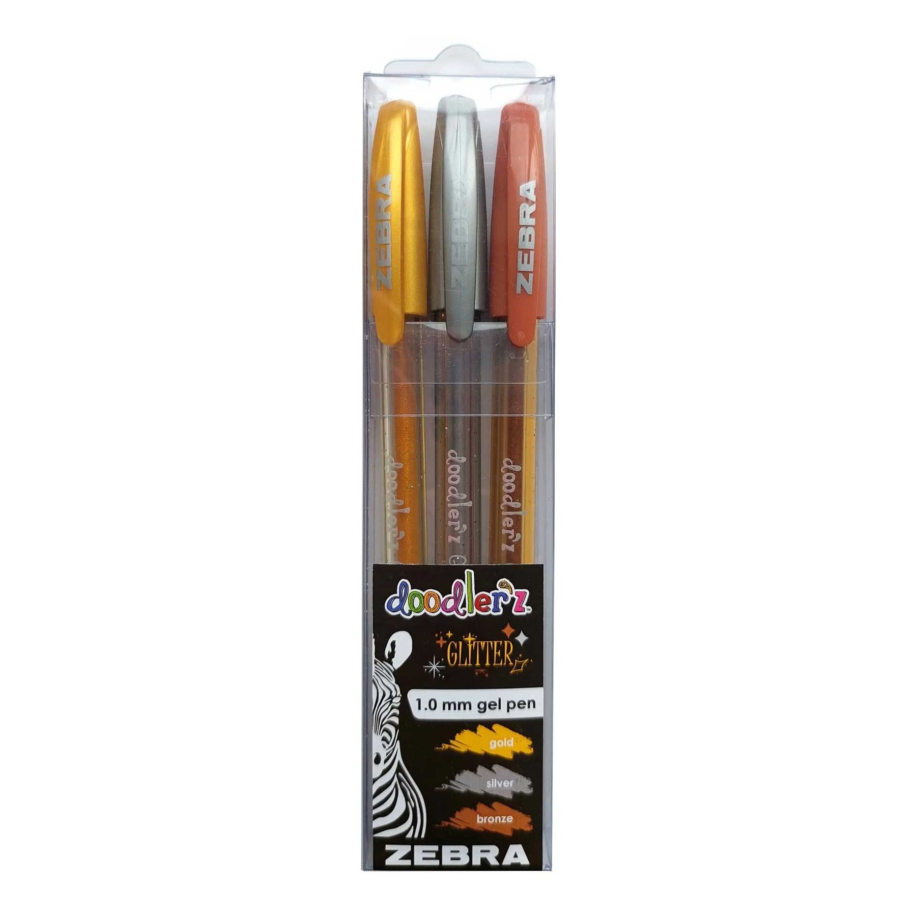 Zebra Гел ролер Doodler`z Gel Stick, 1.0 mm, металиков, 3 цвятана ниска цена с бърза доставка - BestPC.BG