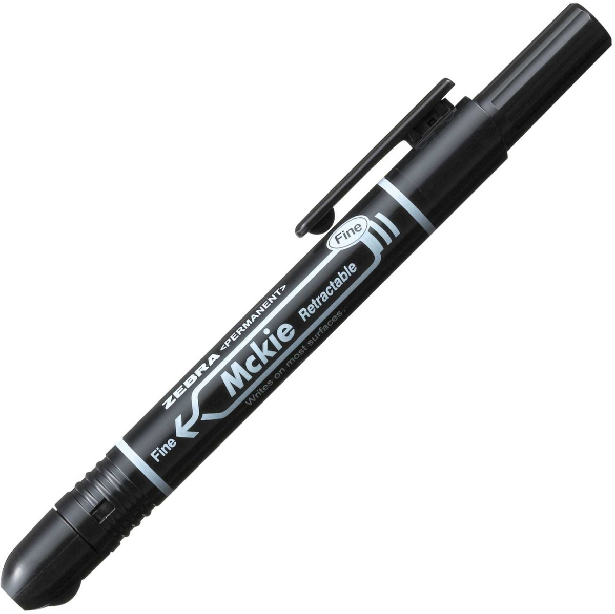 Zebra Перманентен маркер Mckie Retractable, автоматичен, 1.3 mm, черенна ниска цена с бърза доставка - BestPC.BG