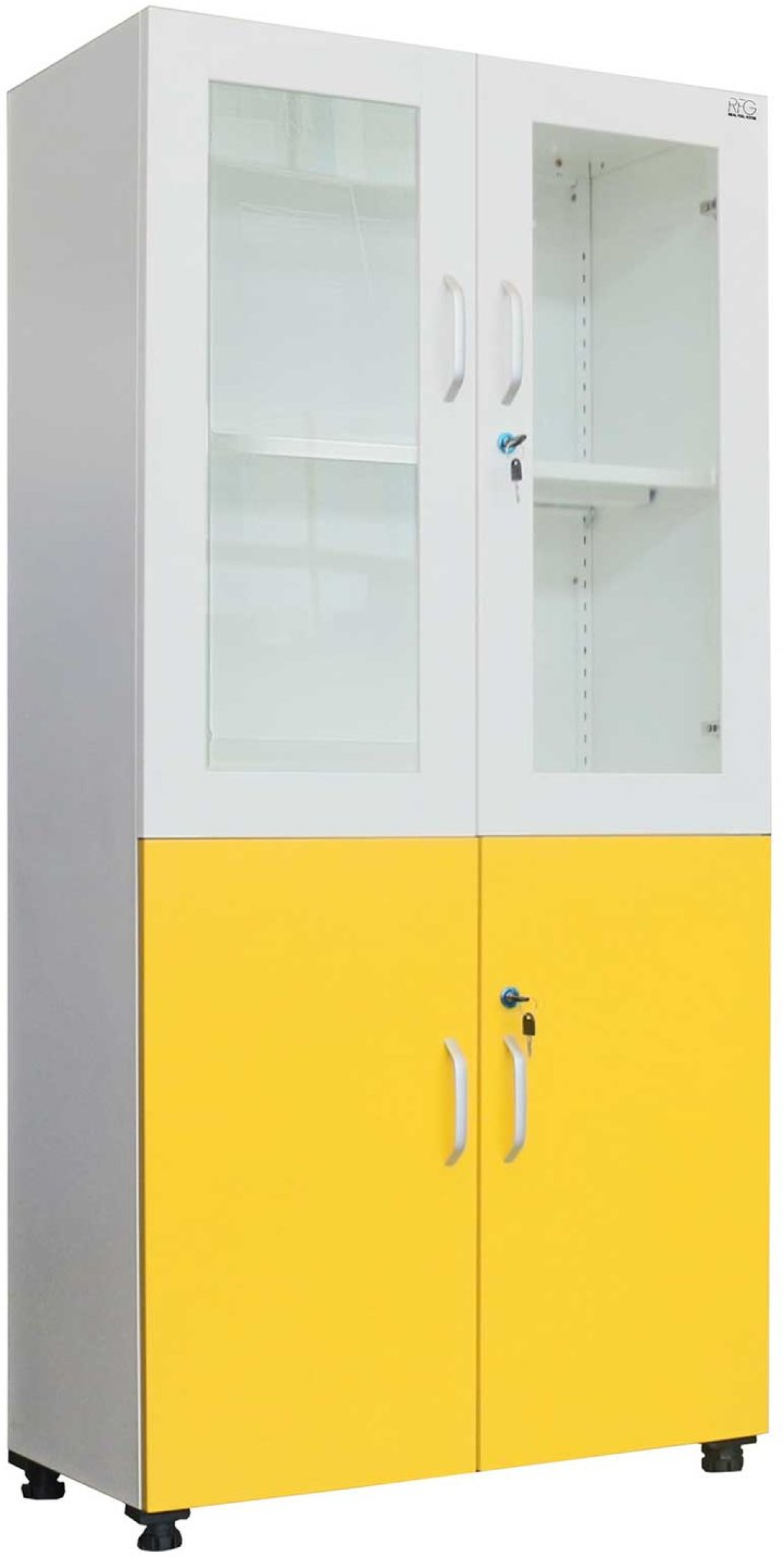 Продукт Шкаф RFG, лабораторен, 800 х 400 х 1650 mm, жълто-бялна ниска цена с бърза доставка - BestPC.BG