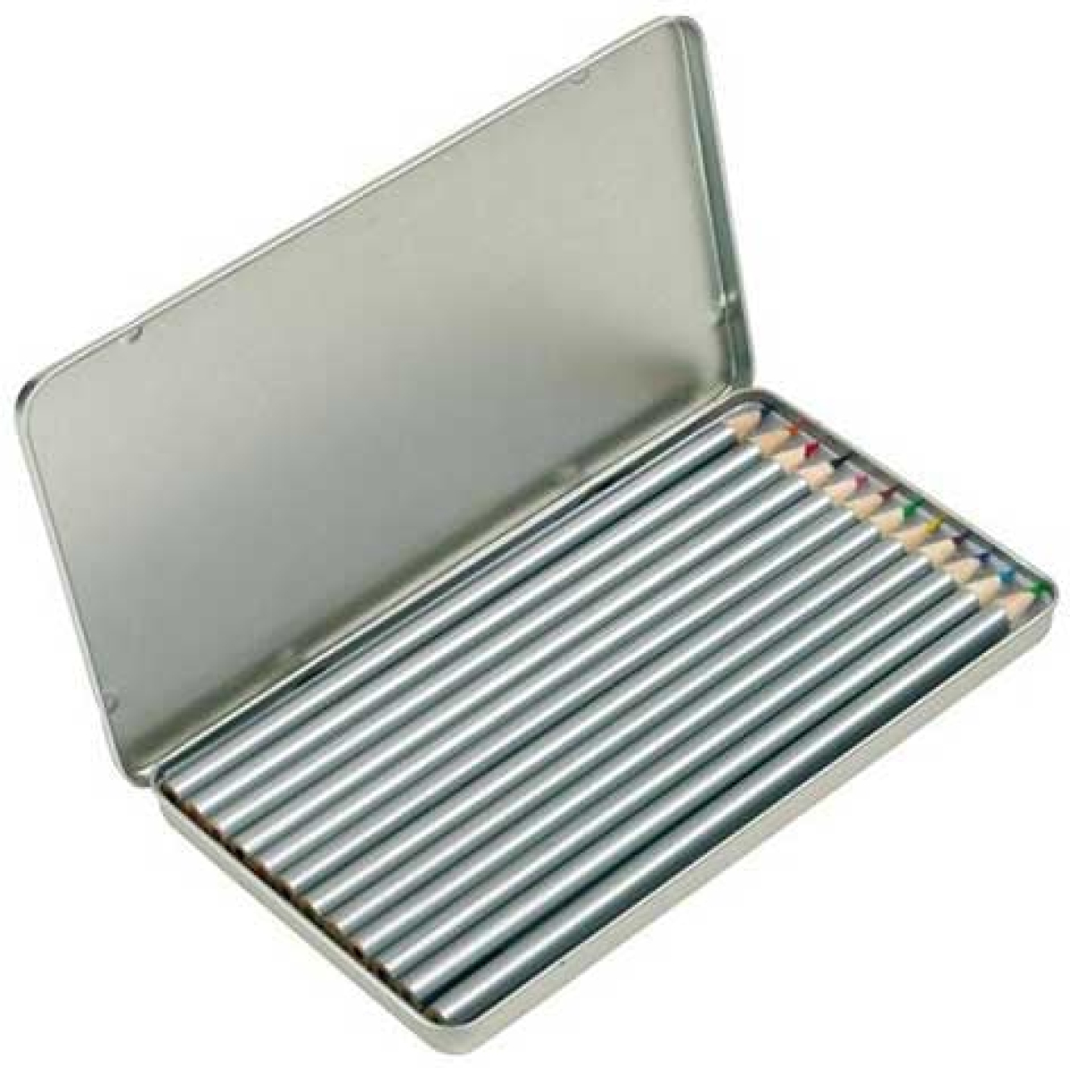 Silverstar Моливи, 12 цвята, в метална кутияна ниска цена с бърза доставка - BestPC.BG