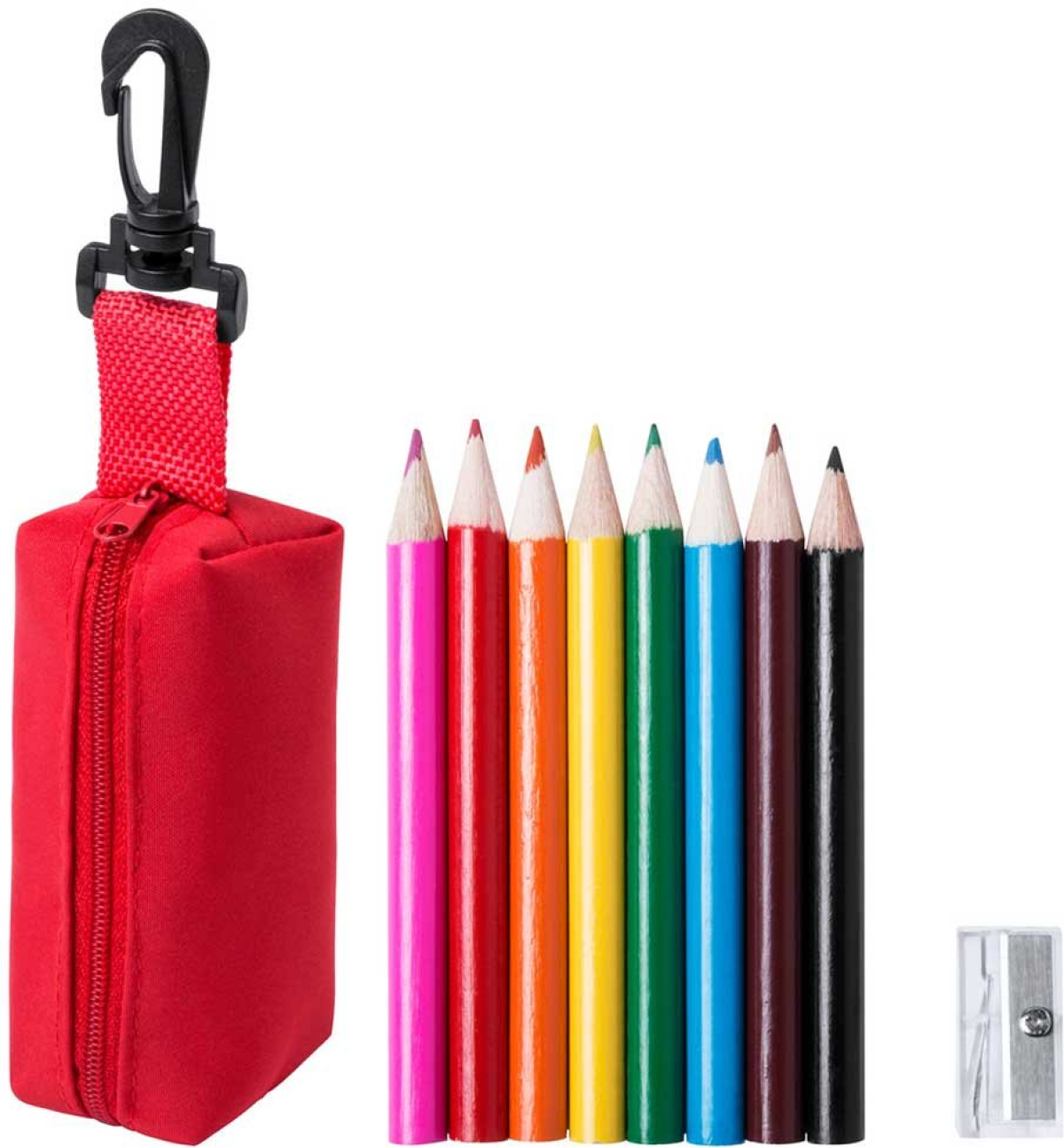 Medina Моливи, 8 цвята, с острилка, в червен калъфна ниска цена с бърза доставка - BestPC.BG