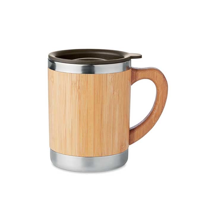 Продукт Olyra Термочаша, неръждаема стомана, с бамбукова дръжка, 350 mlна ниска цена с бърза доставка - BestPC.BG