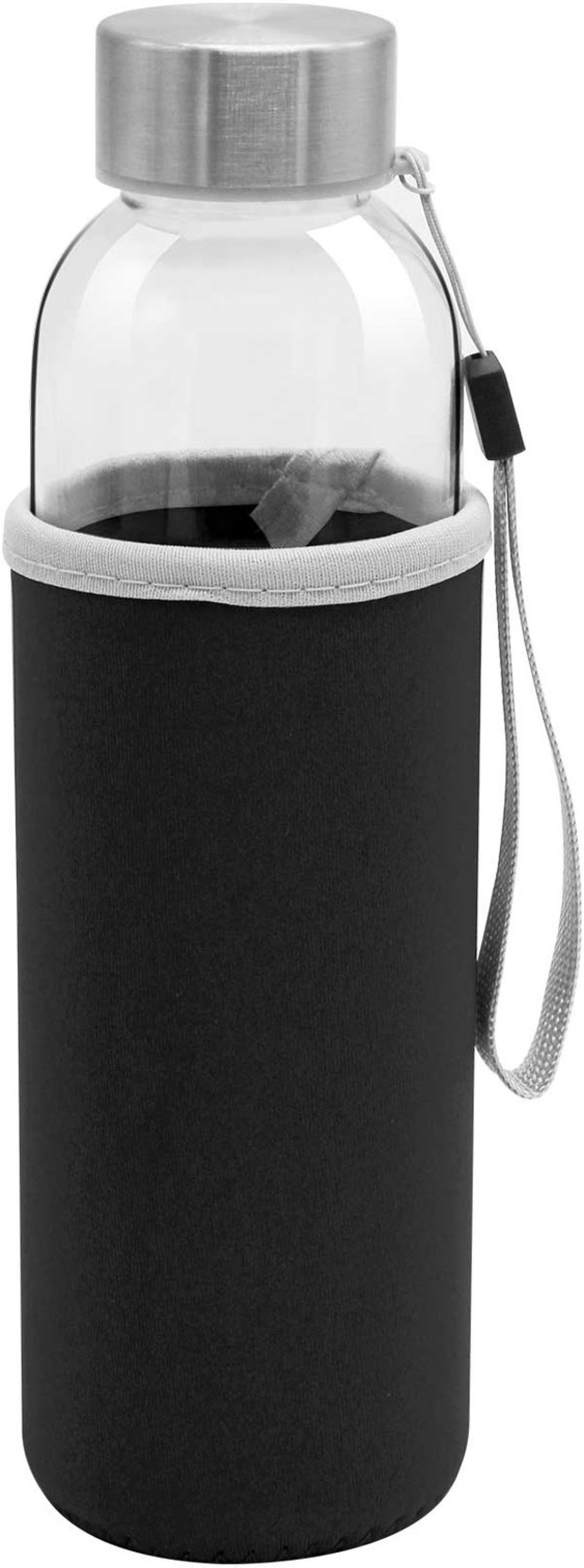 Halo Бутилка, стъклена, 500 ml, с черен калъфна ниска цена с бърза доставка - BestPC.BG