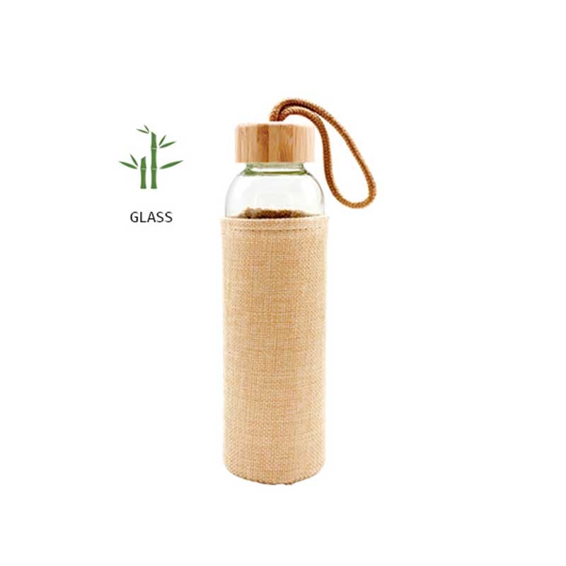 Sunset Бутилка, стъклена, с ленен калъф, 500 mlна ниска цена с бърза доставка - BestPC.BG