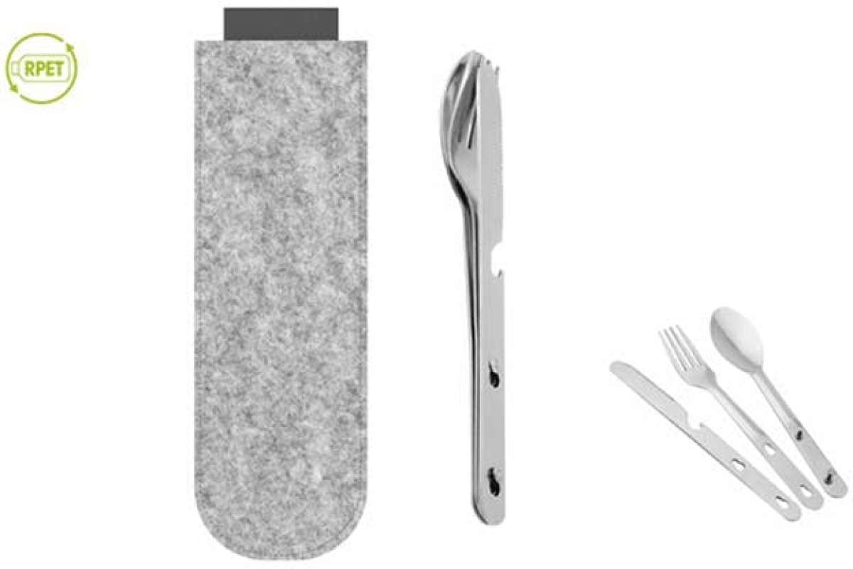 Survival Лъжица, вилица и нож, в калъфна ниска цена с бърза доставка - BestPC.BG