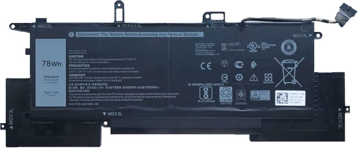 7146W батерия за лаптоп Dell, 6 клетки, 11.4V, 78Whна ниска цена с бърза доставка - BestPC.BG