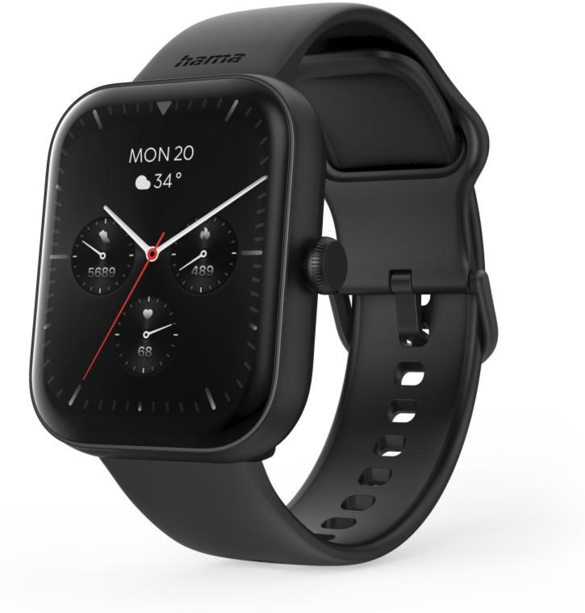 HAMA СМАРТ ЧАСОВНИК “5000”, ВОДОУСТОЙЧИВ, 1.65", ФУНКЦИЯ ЗА ТЕЛЕФОН, Черенна ниска цена с бърза доставка - BestPC.BG