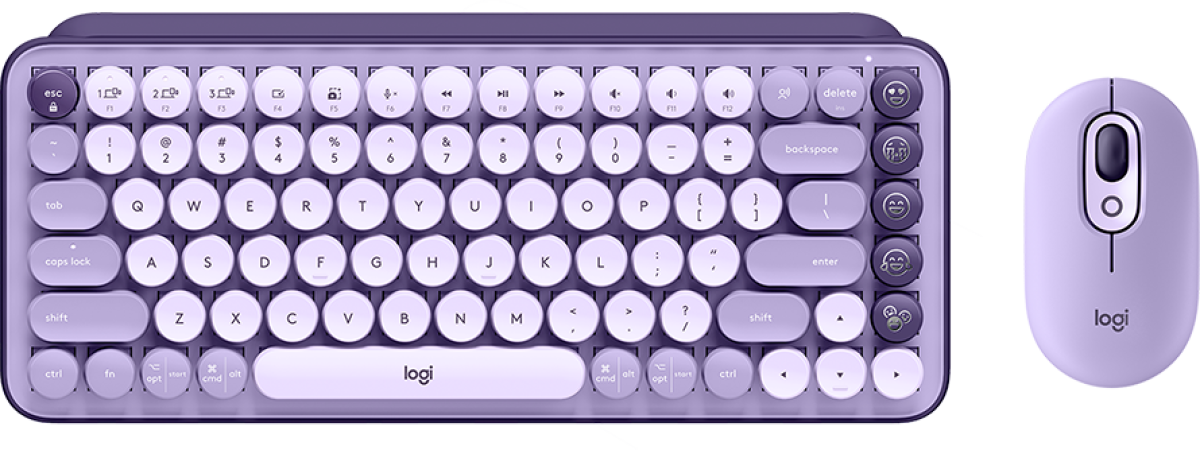Клавиатура LOGITECH POP ICON KEYS - LILAC - US INT'L - BT - INTNL-973на ниска цена с бърза доставка - BestPC.BG