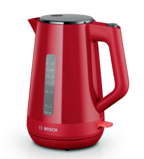 Bosch TWK1M124, MyMoment Plastic Kettle, 2400 W, 1,7 l, Индикатор за чаша, Червенна ниска цена с бърза доставка - BestPC.BG