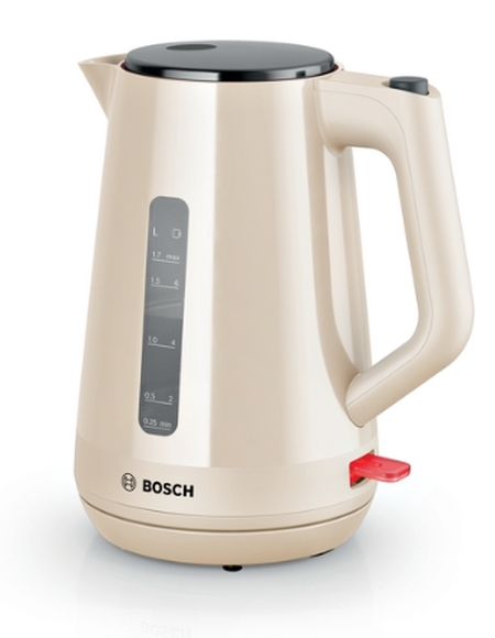 Bosch TWK1M127, MyMoment Plastic Kettle, 2400 W, 1.7 l, Индикатор за чаша, Creamна ниска цена с бърза доставка - BestPC.BG