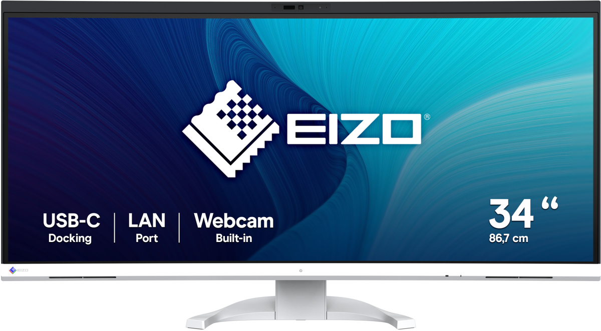 Монитор EIZO EV3450XC-WT, 34.1\'\' Curved, IPS panel, WQHD 3440 x 1440, 21:9, AG, 300 cd/m2, 1000:1, 2x HDMI, DP, USB-C, Whiteна ниска цена с бърза доставка - BestPC.BG