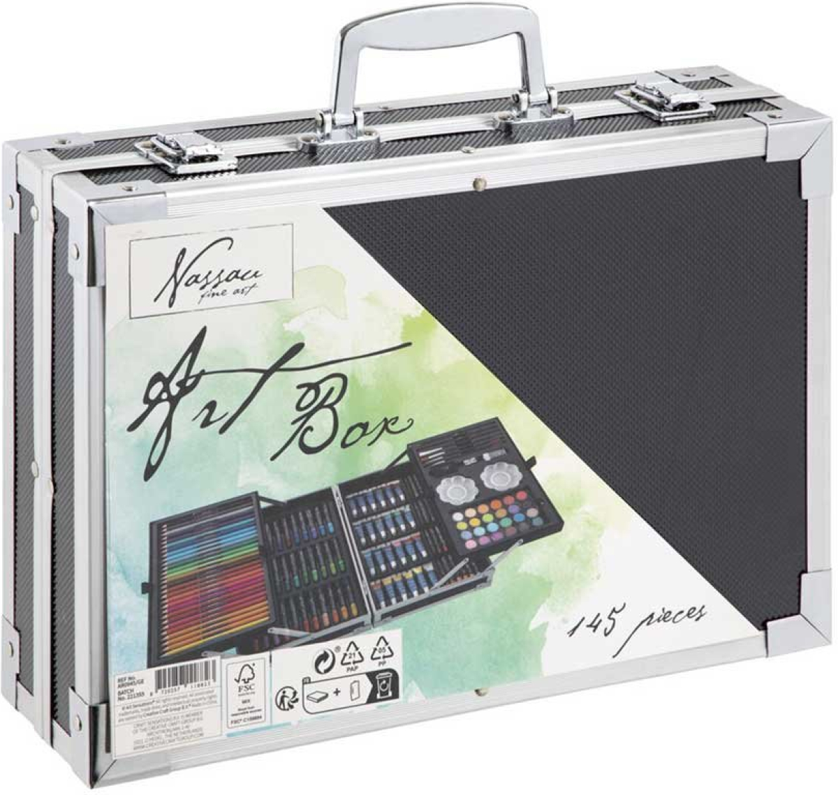 Nassau Комплект за рисуване, в метално куфарче, 145 частина ниска цена с бърза доставка - BestPC.BG