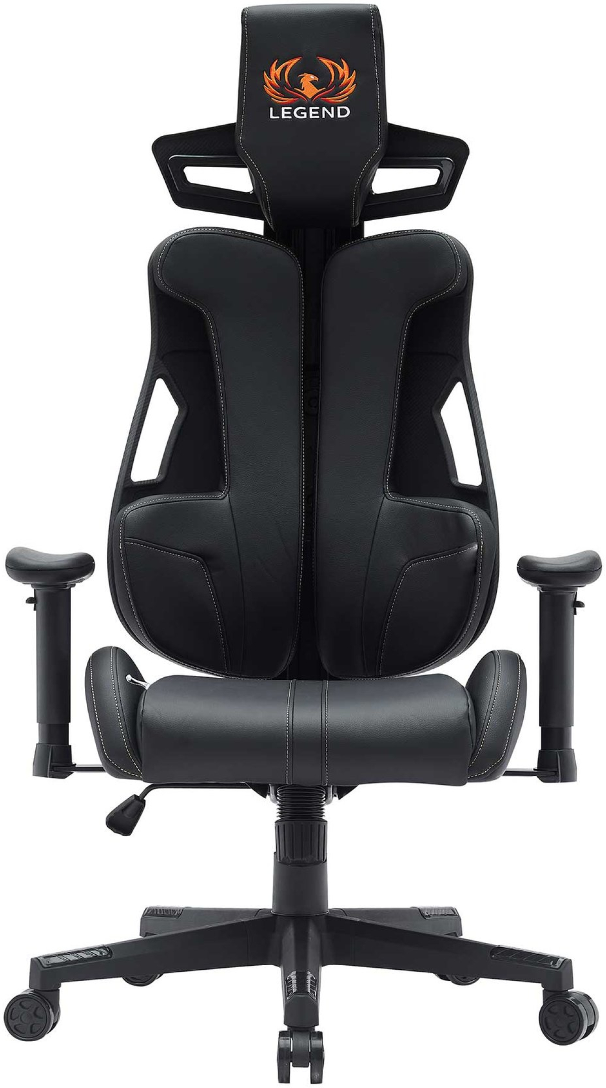 Геймърски стол RFG One Legend, екокожа, Butterfly механизъм, полипропиленова основа, до 150 kg, черенна ниска цена с бърза доставка - BestPC.BG