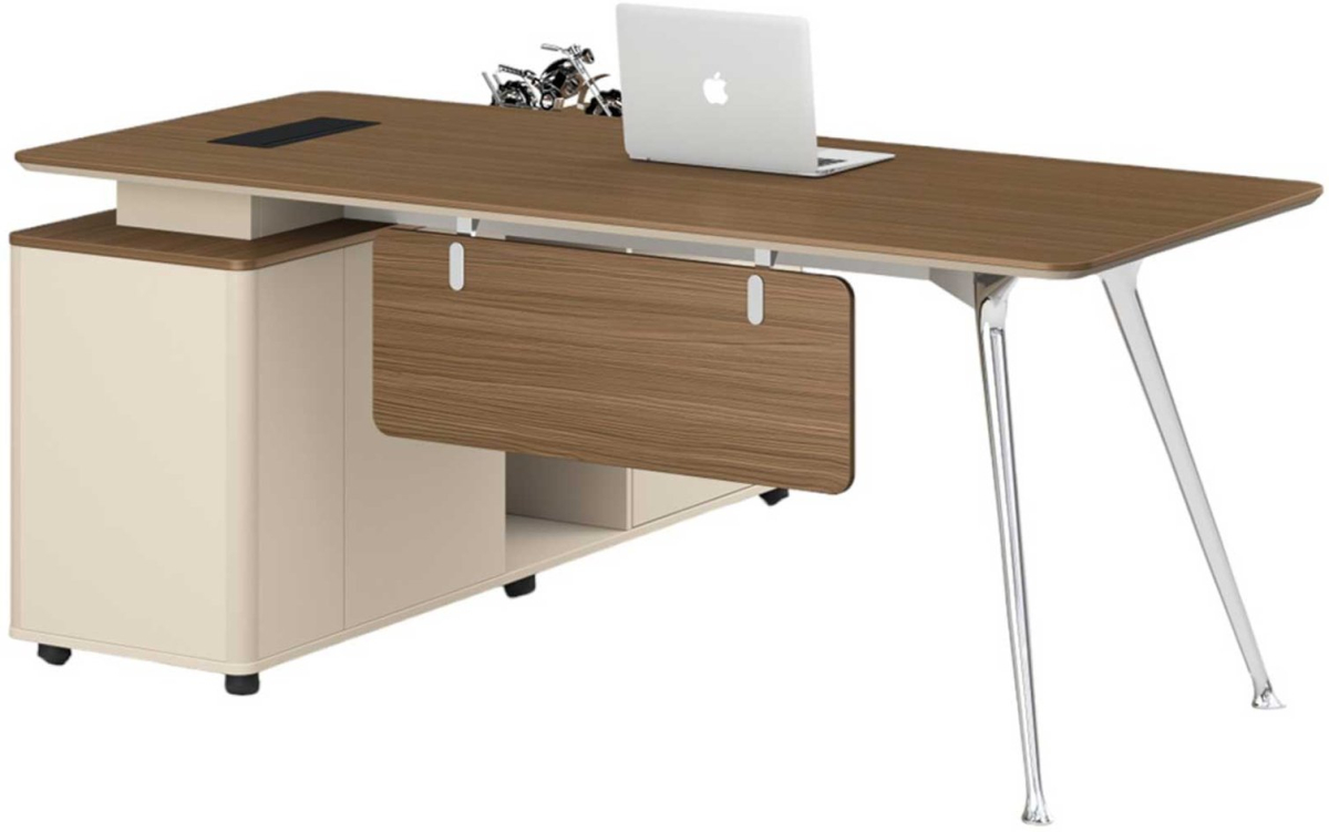 Бюро Работно RFG Paris, 1800 х 1600 х 750 mm, орех и сивона ниска цена с бърза доставка - BestPC.BG