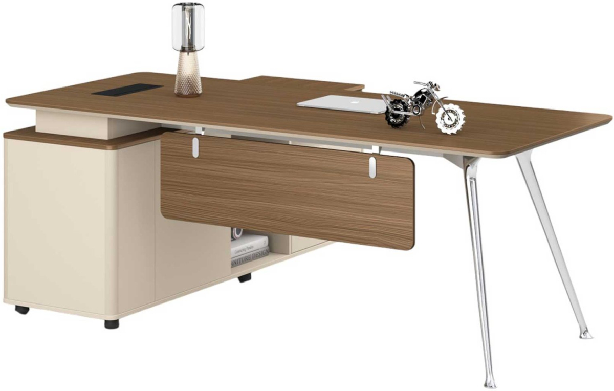 Бюро Работно RFG Paris, 2000 х 1700 х 750 mm, орех и сивона ниска цена с бърза доставка - BestPC.BG