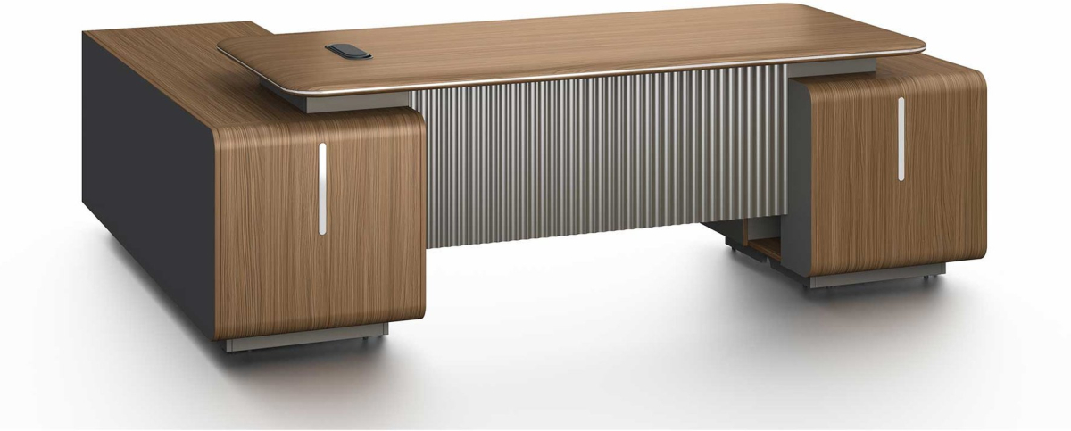 Продукт Бюро RFG Parma, 2400 х 1850 х 760 mm, ПДЧ 50 mm, орех и сивона ниска цена с бърза доставка - BestPC.BG