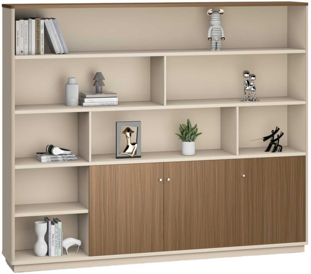 Шкаф RFG Paris, 2400 х 400 х 2000 mm, ПДЧ, орех и сивона ниска цена с бърза доставка - BestPC.BG