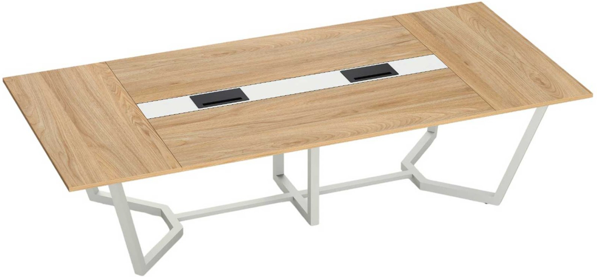 Бюро Заседателна маса RFG Roy, 3000 х 1400 х 750 mm, правоъгълен плот, ПДЧ 25 mm, VL ELM, бяла основана ниска цена с бърза доставка - BestPC.BG