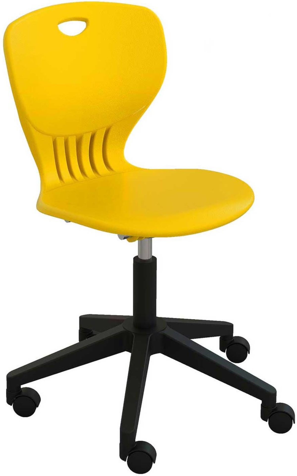 Ученически стол RFG Maxima Move Black, полипропилен, до 120 kg, жълтна ниска цена с бърза доставка - BestPC.BG