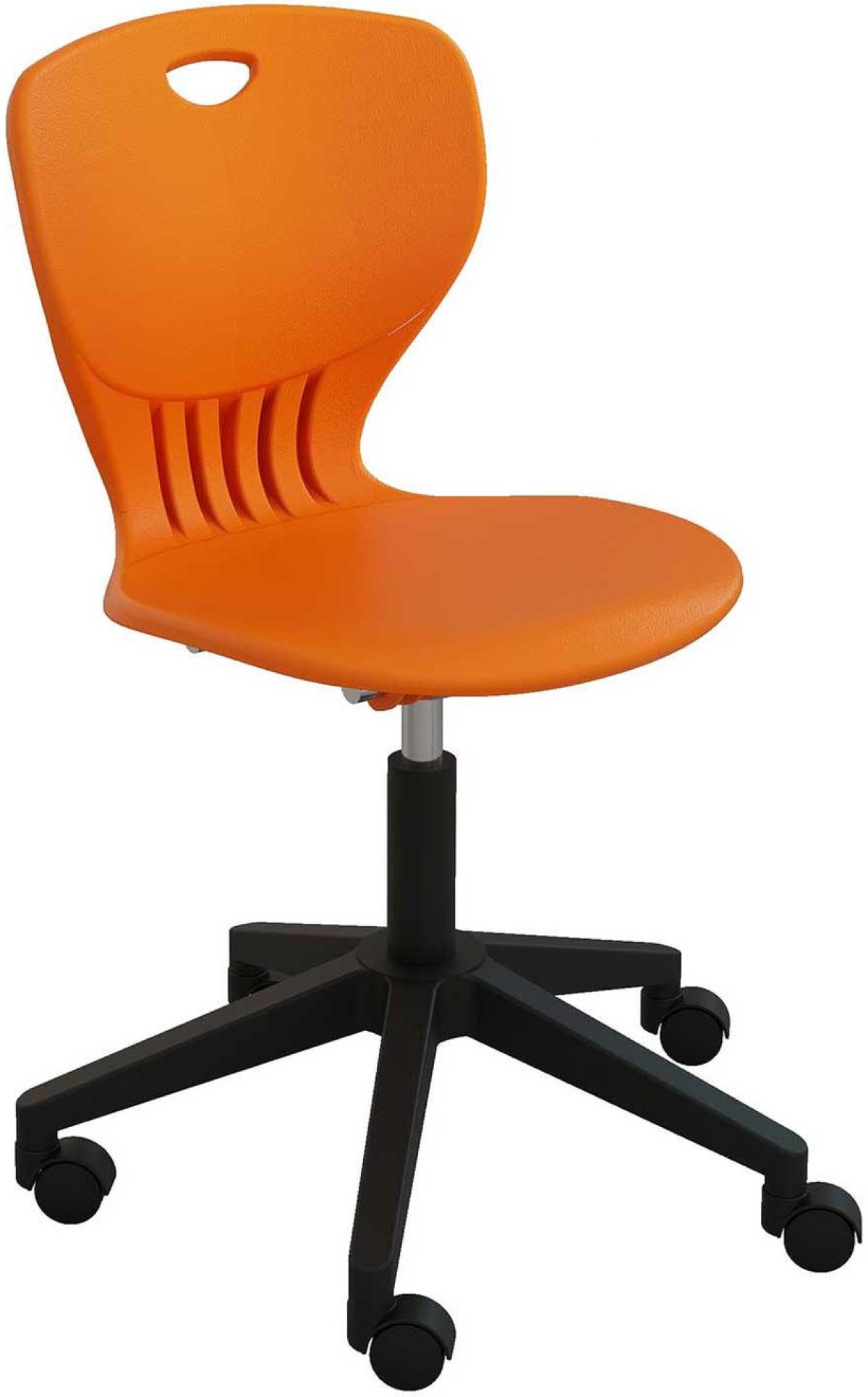 Ученически стол RFG Maxima Move Black, полипропилен, до 120 kg, оранжевна ниска цена с бърза доставка - BestPC.BG