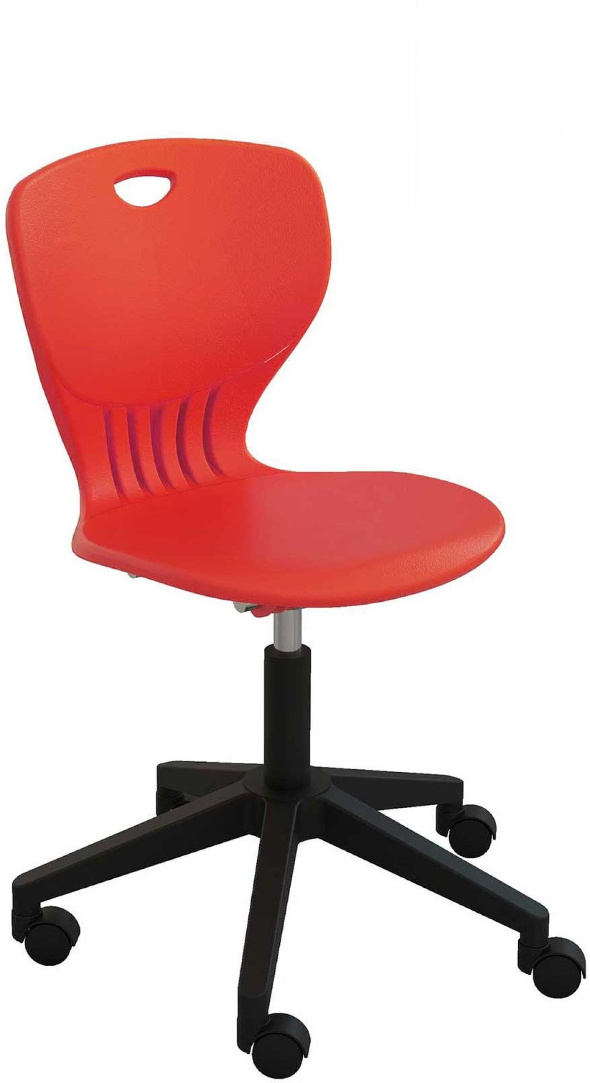 Ученически стол RFG Maxima Move Black, полипропилен, до 120 kg, червенна ниска цена с бърза доставка - BestPC.BG