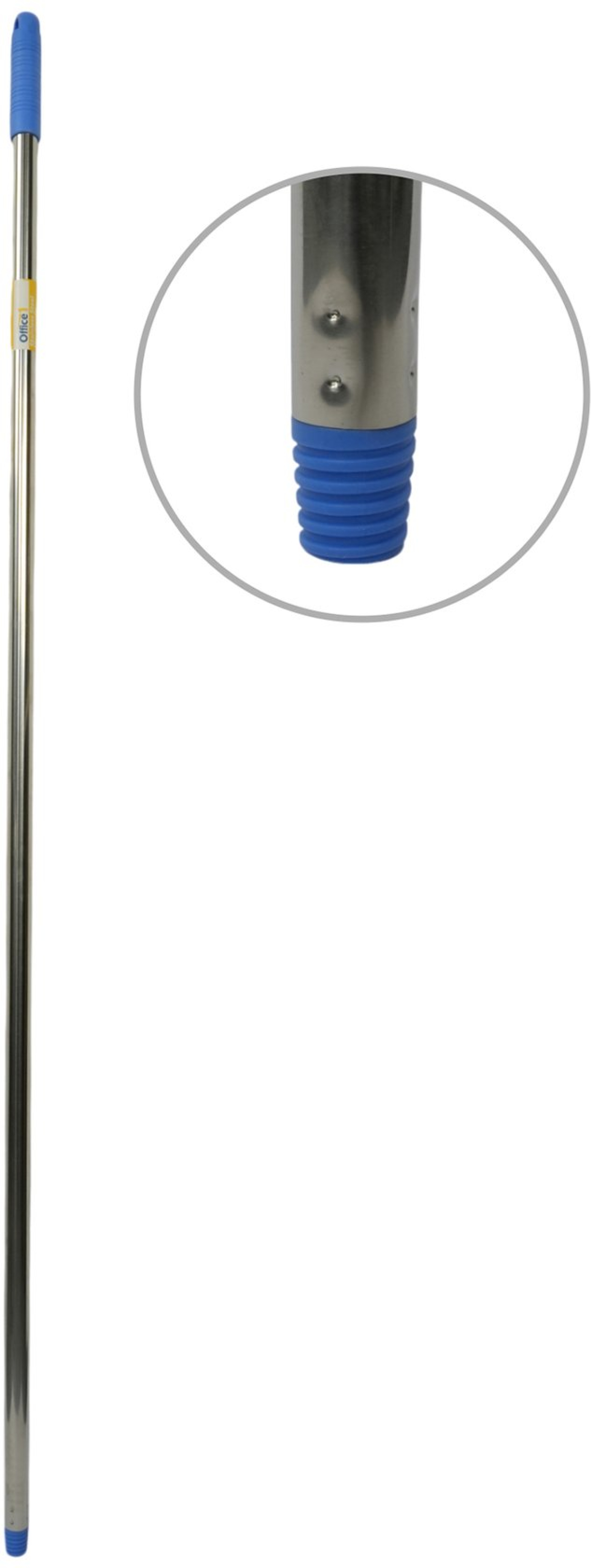 Почистващ продукт Office 1 Дръжка за моп или метла, с конусовидна резба, инокс, 130 cmна ниска цена с бърза доставка - BestPC.BG