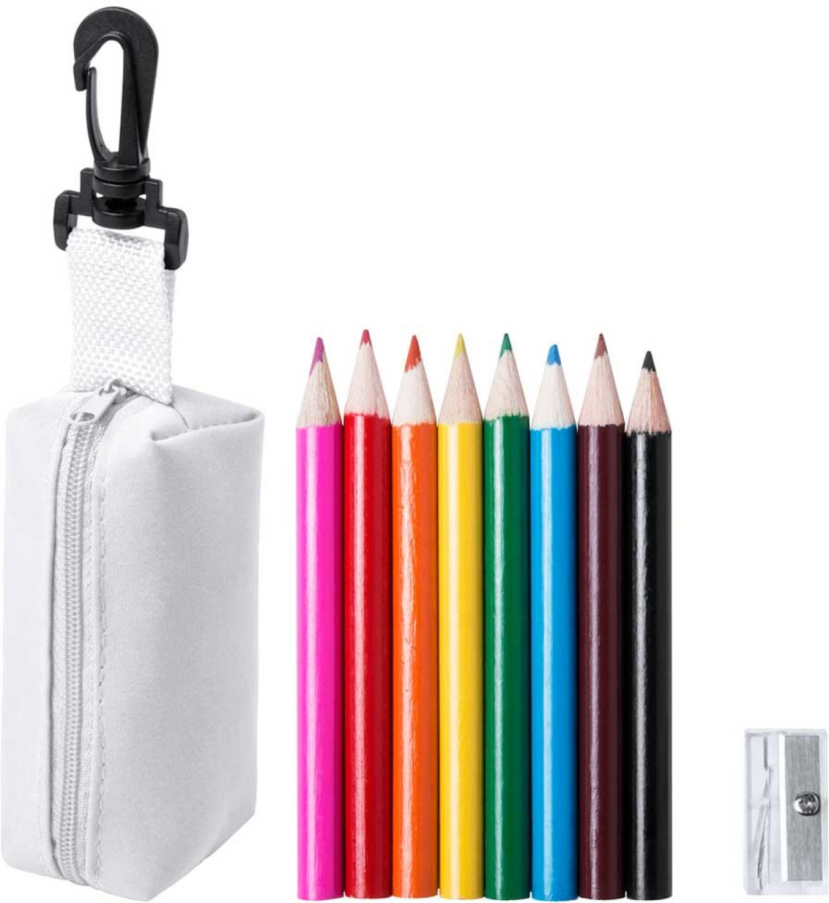 Несесер Medina Моливи, 8 цвята, с острилка, в бял калъфна ниска цена с бърза доставка - BestPC.BG