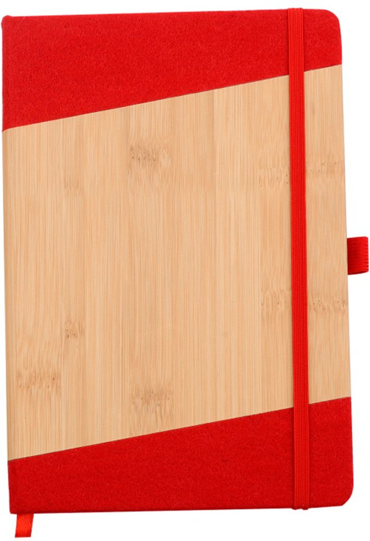 Kyoto Тефтер Деним, филц и бамбук, A5, широки редове, 80 листа, червенна ниска цена с бърза доставка - BestPC.BG
