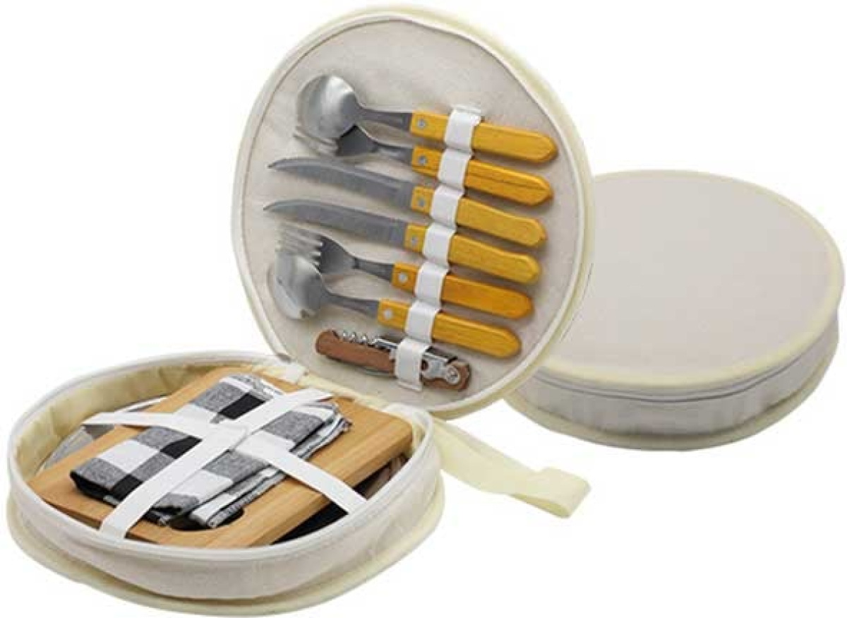 Продукт Picnic Комплект прибори за пикник, в бял калъфна ниска цена с бърза доставка - BestPC.BG