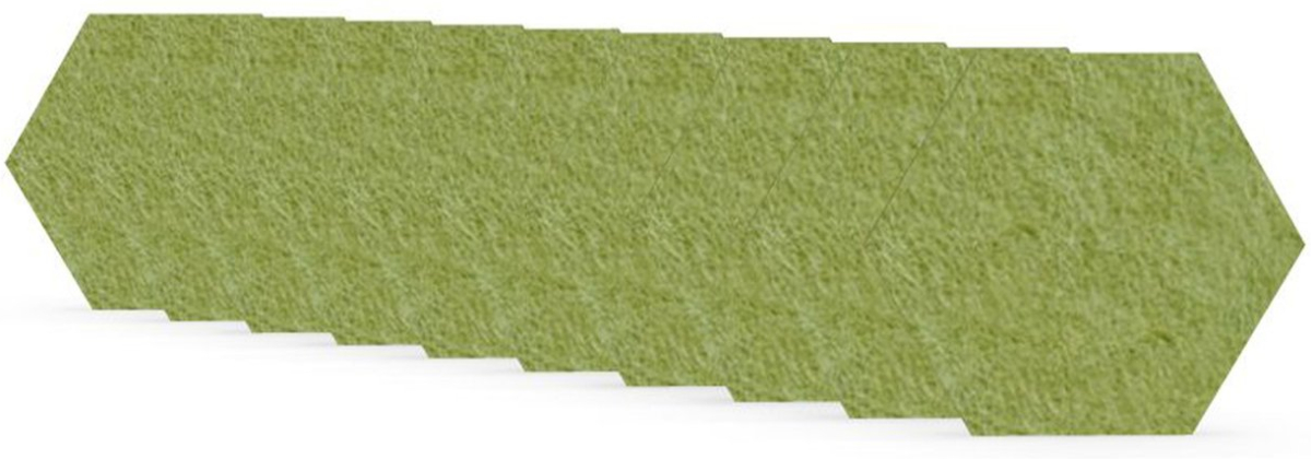 Продукт Акустично пано Narbutas Pet, шестоъгълник, 173 х 200 х 9 mm, PET филц, 10 броя, лаймна ниска цена с бърза доставка - BestPC.BG