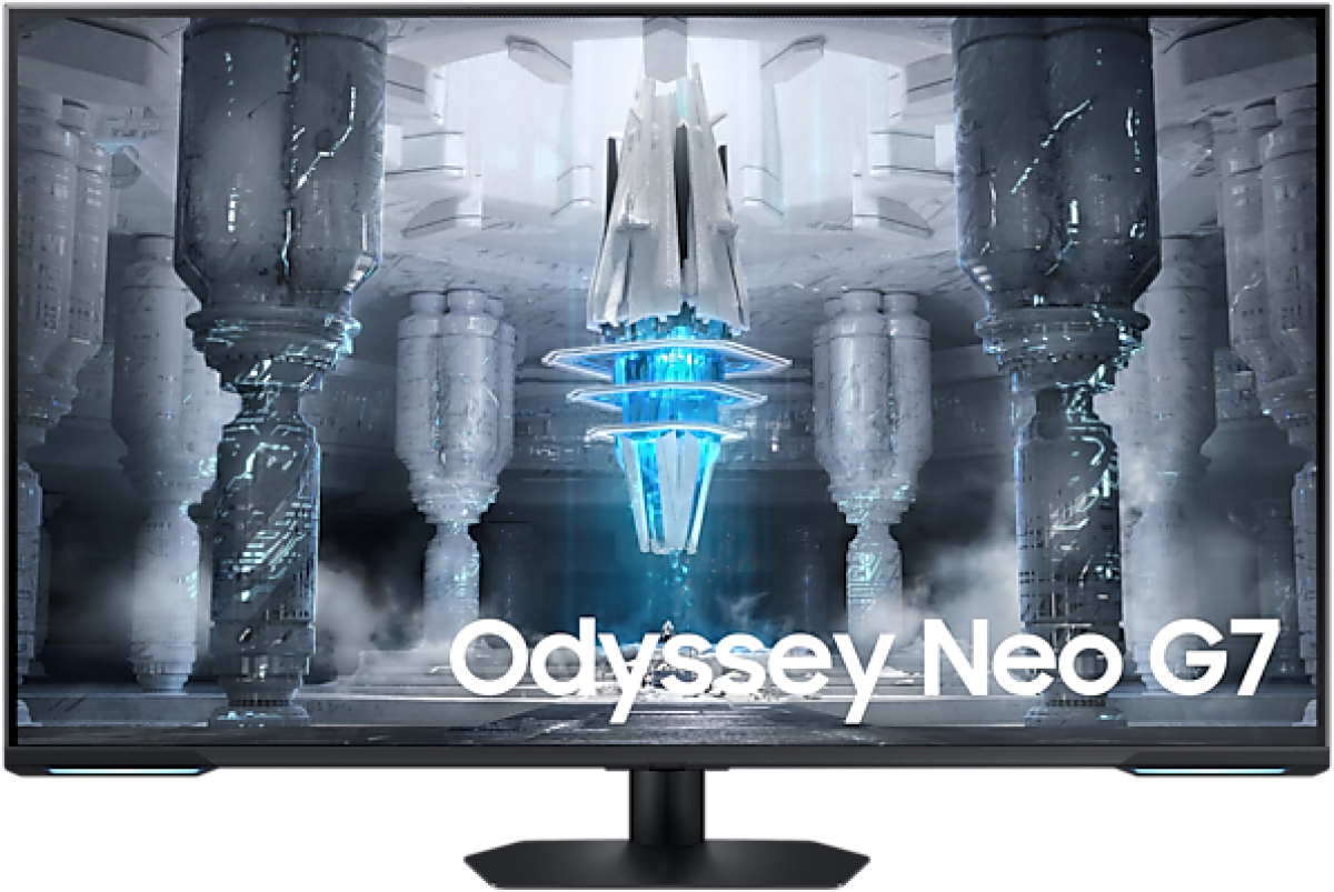 Монитор Геймърски Samsung Odyssey Neo G7, 43" 3840x2160, VA, 16:9 144Hz, 1ms, 400cd/m2, HDMI, DP, Бял-Черенна ниска цена с бърза доставка - BestPC.BG
