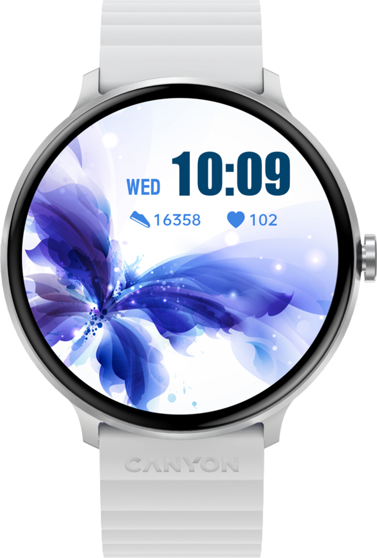 Смарт часовник CANYON SW-69, 1.30" 360x360, LTPS, Realtek 8762DK, 200 mAh, Бял-Синна ниска цена с бърза доставка - BestPC.BG