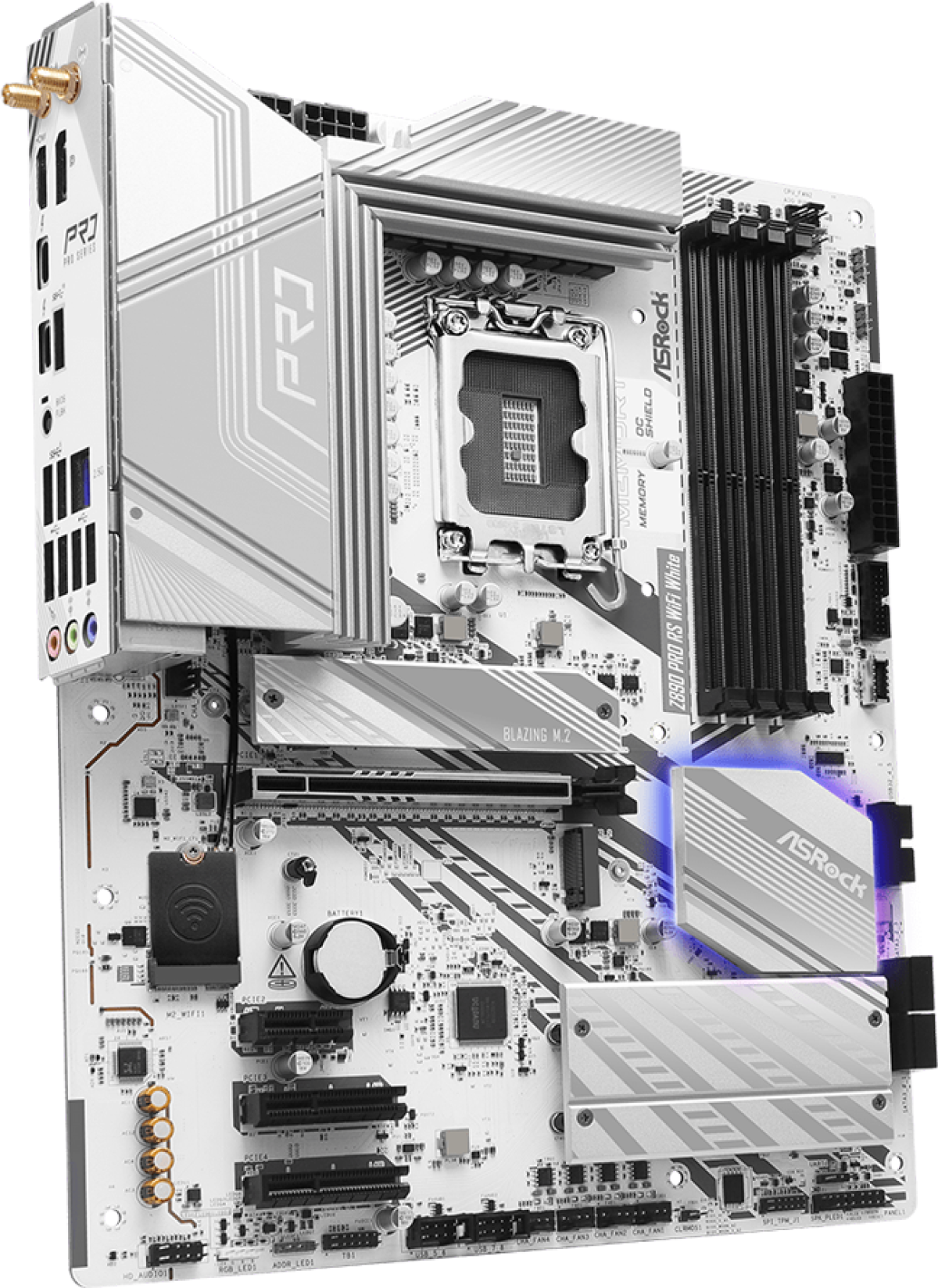 Дънна платка ASROCK Z890 Pro RS WiFi White ATX LGA1851 DDR5на ниска цена с бърза доставка - BestPC.BG