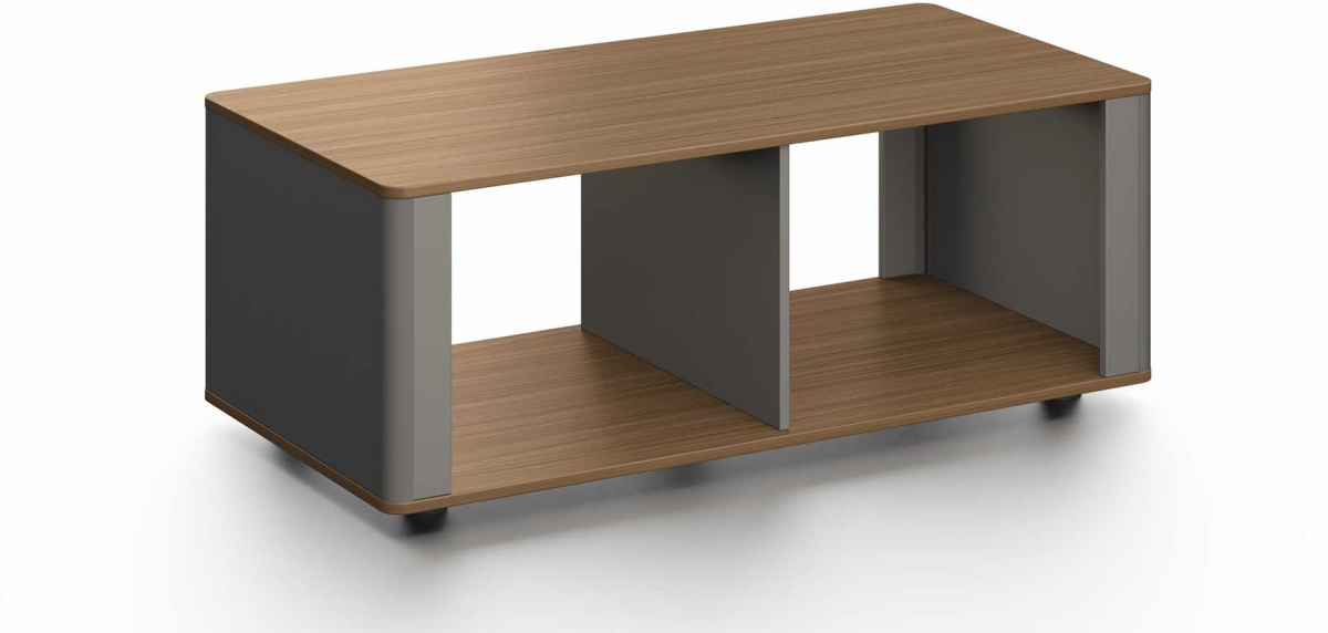 Ниска маса RFG Parma, 1200 х 600 х 450 mm, правоъгълен плот, ПДЧ 25 mm, орех и сивона ниска цена с бърза доставка - BestPC.BG