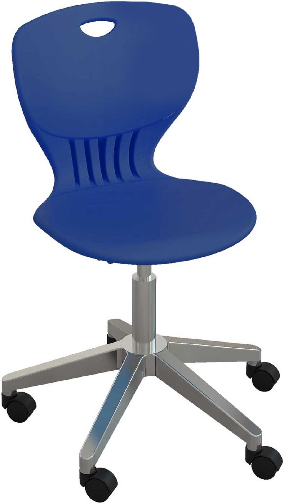 Ученически стол RFG Maxima Move Chrome, полипропилен, до 120 kg, синна ниска цена с бърза доставка - BestPC.BG