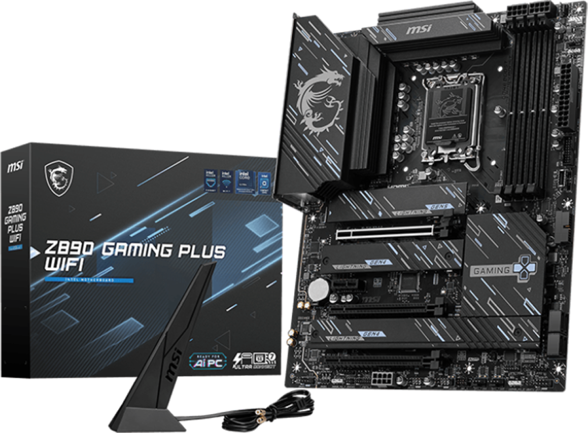 Дънна платка MSI Z890 GAMING PLUS WIFI LGA 1851, Dual Channel DDR5 up to 9200(OC)MHz, 1x HDMI, 1x DPна ниска цена с бърза доставка - BestPC.BG