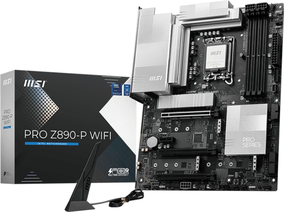 Дънна платка MSI PRO Z890-P WIFI, LGA 1851, Dual Channel DDR5 up to 9200(OC)MHz, 3x PCIe x16 slotsна ниска цена с бърза доставка - BestPC.BG