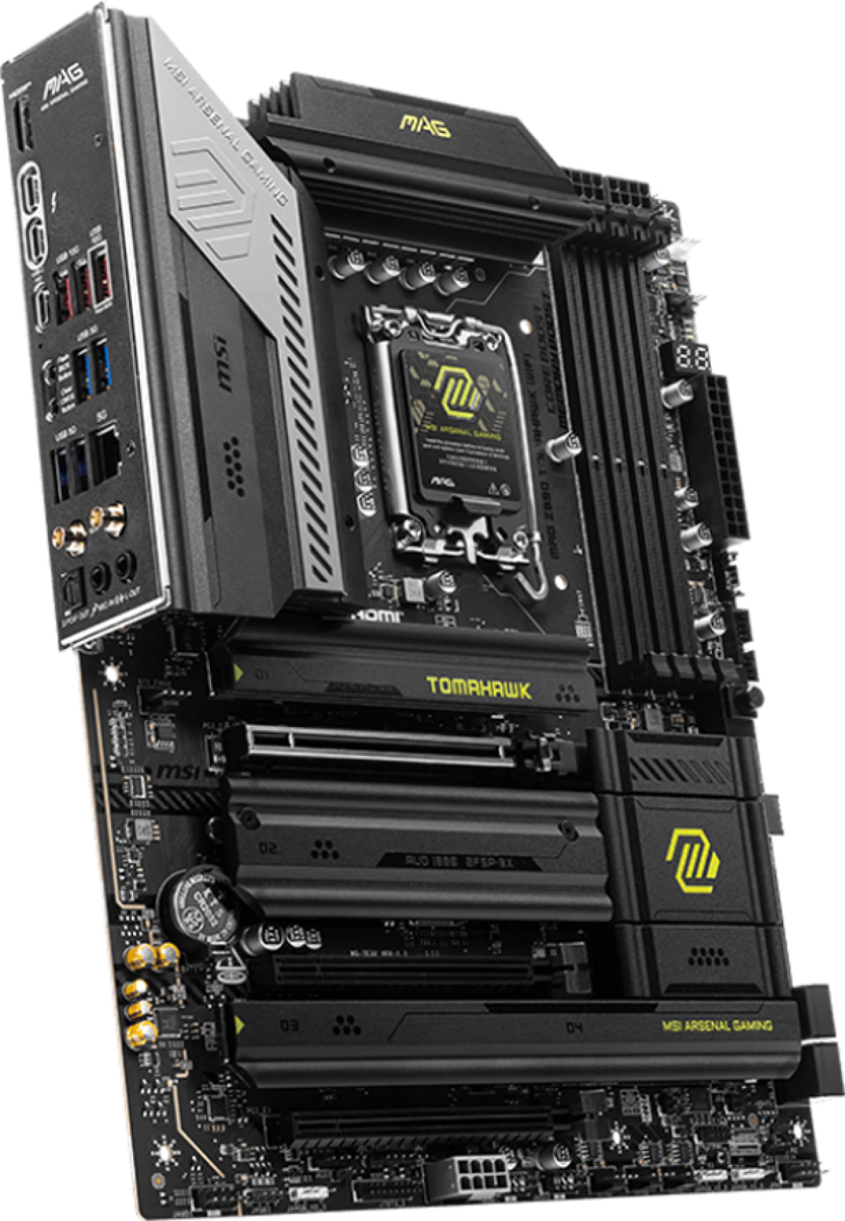 Дънна платка MSI MAG Z890 TOMAHAWK WIFI, LGA 1851, двуканален DDR5 до 9200(OC)MHz, 3x PCIe x16 слотана ниска цена с бърза доставка - BestPC.BG