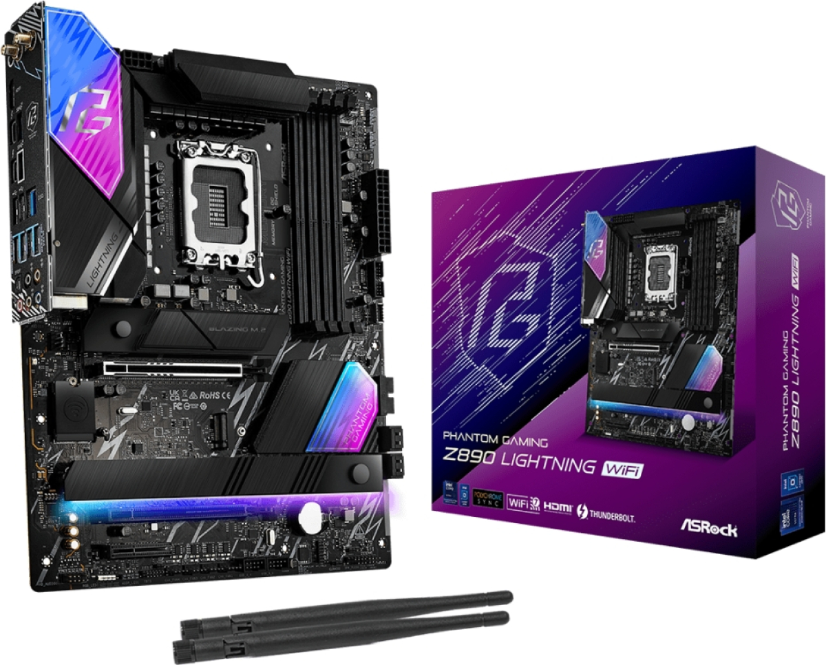 Дънна платка Asrock Z890 Phantom Gaming Lightning Wi-Fiна ниска цена с бърза доставка - BestPC.BG